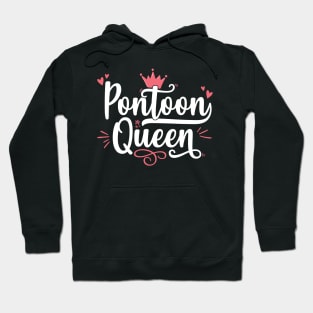 Pontoon Queen - Funny Boat Gift print Hoodie